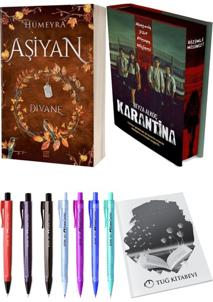 Karantina 1. Perde Film Özel Baskı Ciltli ve Aşiyan 2 Divane Ciltli Hümeyra (2li Set)