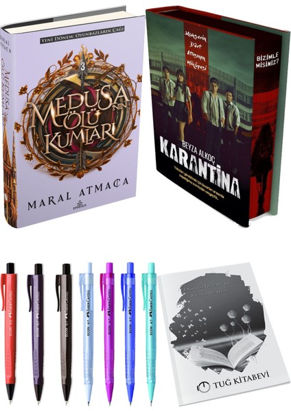 Karantina 1. Perde Film Özel Baskı Ciltli ve Medusanın Ölü Kumları 3 Ciltli Maral Atmaca (2li Set)