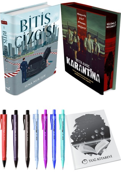 Karantina 1. Perde Film Özel Baskı Ciltli ve Bitiş Çizgisi Ciltli Sena Nur Işık (2li Set)