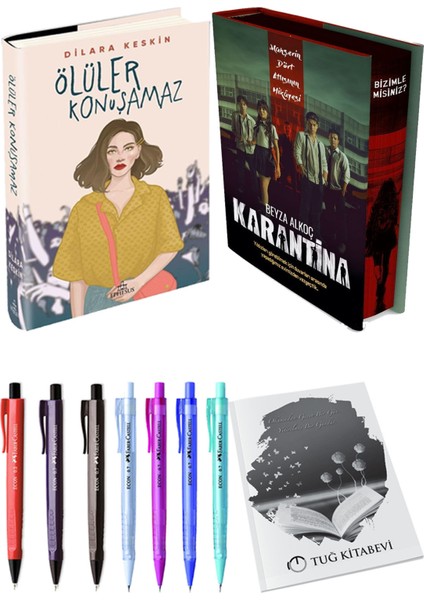 Karantina 1. Perde Film Özel Baskı Ciltli ve Ephesus Ölüler Konuşamaz Ciltli Dilara Keskin (2li Set)
