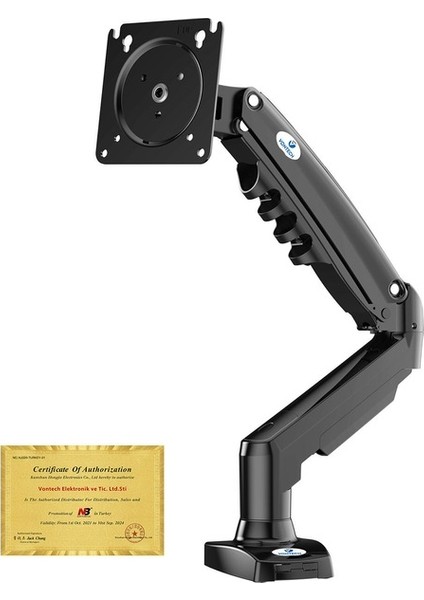 F80-MNT01 Alüminyum,amortisörlü 17"-30" Tek Kollu Monitör Aparat