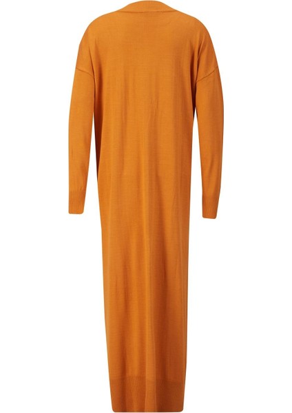 Elbise 23KD4248 Yanık Oranj