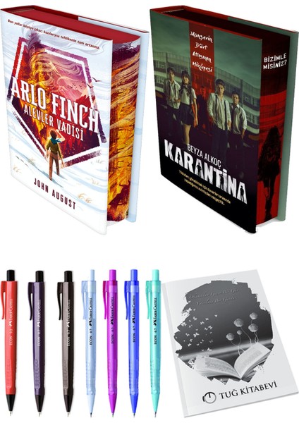 Karantina 1. Perde Film Özel Baskı Ciltli ve Arlo Finch Alevler Vadisi Ciltli John August (2li Set)