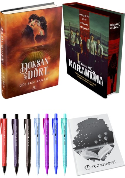 Karantina 1. Perde Film Özel Baskı Ciltli ve Doksan Artı Dört 2 Ciltli Gülben Sakar (2li Set)