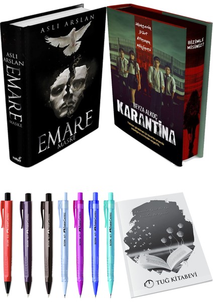 Karantina 1. Perde Film Özel Baskı Ciltli ve Emare Maske Ciltli Aslı Arslan (2li Set)