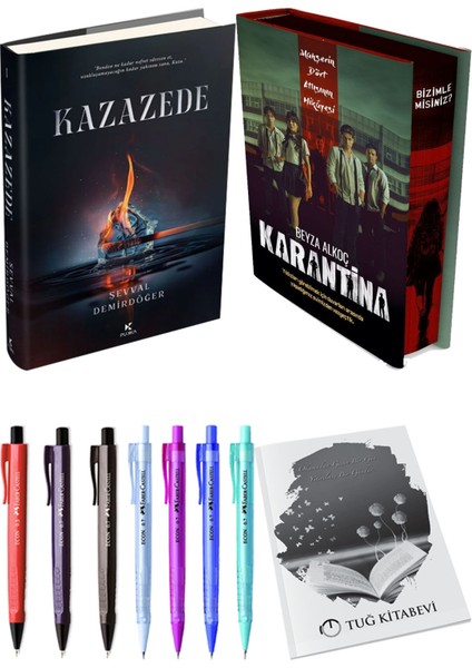 Karantina 1. Perde Film Özel Baskı Ciltli ve Kazazede 1 Ciltli Şevval Demirdöğer (2li Set)
