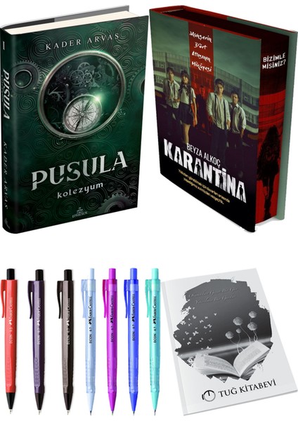 Karantina 1. Perde Film Özel Baskı Ciltli ve Pusula 1 Kolezyum Ciltli Kader Arvas (2li Set)