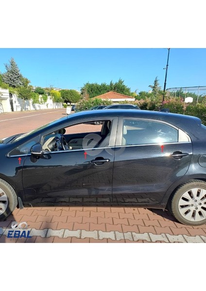 Kia Rio Hb Krom Cam Çıtası 6 Prç 2011-2014 P. Çelik