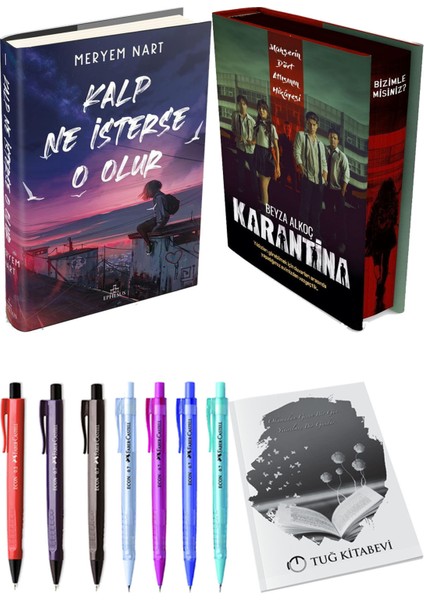 Karantina 1. Perde Film Özel Baskı Ciltli ve Kalp Ne Isterse O Olur 1 Ciltli Meryem Nart (2li Set)