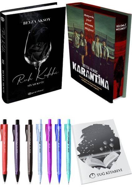 Karantina 1. Perde Film Özel Baskı Ciltli ve Epsilon Yayınevi Ruh Kadehi Ciltli Beyza Aksoy (2li Set)