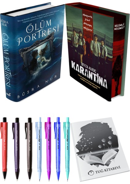Karantina 1. Perde Film Özel Baskı Ciltli ve Ölüm Portresi Ciltli Büşra Nur (2li Set)