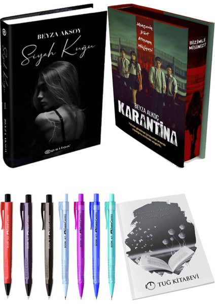 Karantina 1. Perde Film Özel Baskı Ciltli ve Epsilon Yayınevi Siyah Kuğu Ciltli Beyza Aksoy (2li Set)
