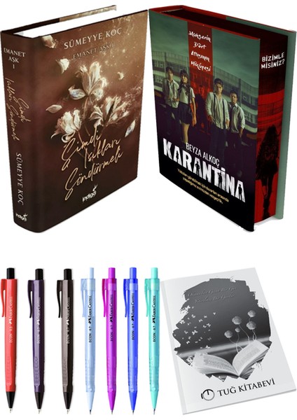 Karantina 1. Perde Film Özel Baskı Ciltli ve Şimdi Işıkları Söndürmeli Ciltli Sümeyye Koç (2li Set)