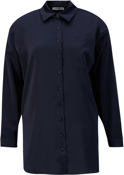 Basic Gömlek 24KD9240 Lacivert