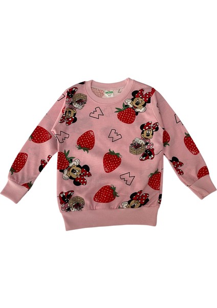Kız Çocuk Iki Iplik Şardonlu Pembe Mickey-Çilek Desenli Uzun Kollu Kışlık Pijama Takımı fiyatları