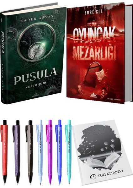 Oyuncak Mezarlığı 2 Ciltli ve Pusula 1 Kolezyum Ciltli Kader Arvas (2li Set)