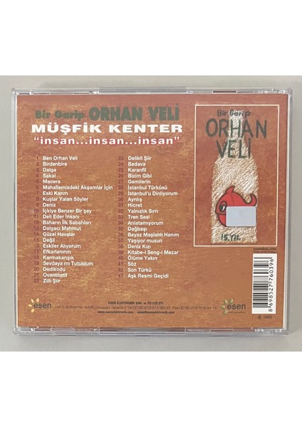 Bir Garip Orhan Veli Müşfik Kenter Insan Insan Insan CD (Orijinal 1995 Dönem Baskı CD (Plak Değildir)