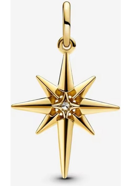 Gold Renk Işıltılı Kuzey Yıldızı Sallantılı Charm fiyatları