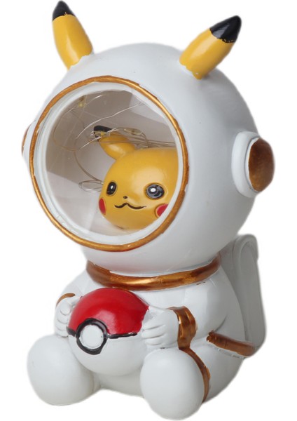 Pokemon Go Astronot Pikachu Gece Lambası Biblo Dekoratif Ürün Ev Ofis Yeni Yıl Doğum Günü si fırsatları