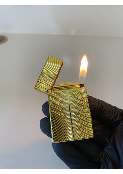Yandan Çarklı Metal Gold Çakmak