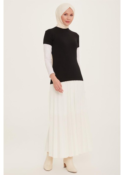 Kısa Kol Badi 22Kd9037-1 Siyah