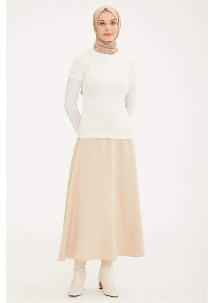 Kısa Kol Badi 21Kd9037 Ekru