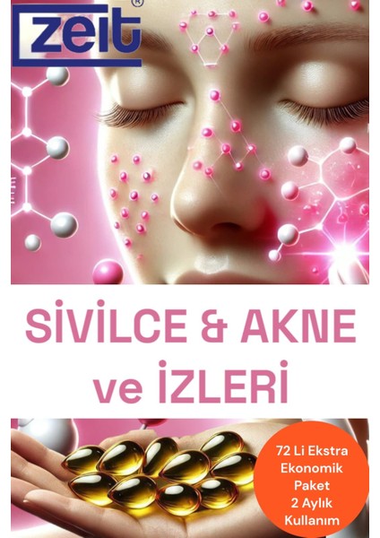 Yüz Bakımı Nemlendirci Onarıcı Bakım | Cilt Izlerine Lekelere Karşı Doğal Bakım 72'li Ozon Kapsülleri