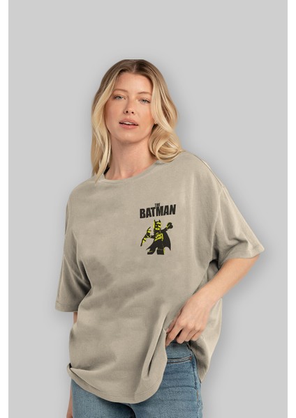 Batman (19) Ön Sol Baskılı Oversize T-Shirt Erkek Kadın Unisex Pamuk Bisiklet Yaka Tişort fırsatları