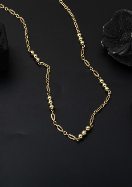 Figaro Zincirli Toplu 14 Ayar Altın Italyan Kolye indirimleri