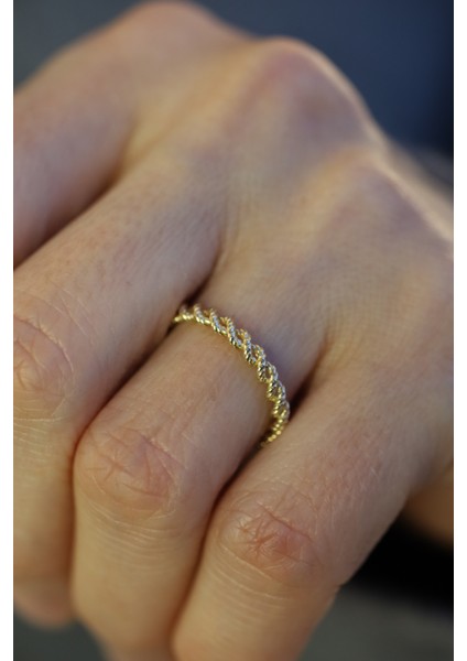 14 Ayar Altın Burgu Örme Yüzük indirimleri