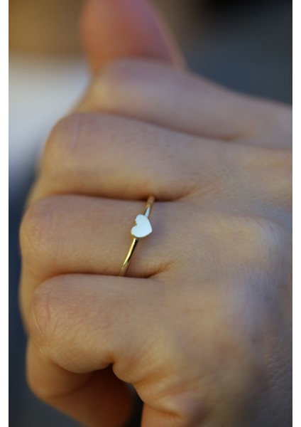 14 Ayar Altın Taşsız Kalp Yüzük