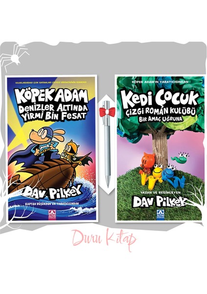 Köpek Adam Denizler Altında Yirmi Bin Fesat - Kedi Çocuk - Dav Pilkey - Tükenmez Kalem