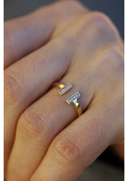 14 Ayar Altın Taşlı T Yüzük fiyatları