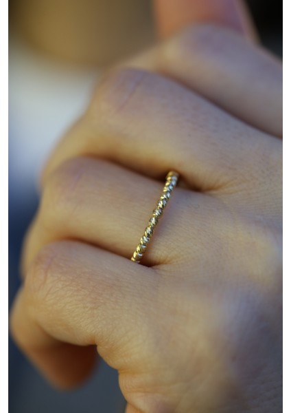 14 Ayar Altın Tek Sıra Dorika Yüzük modelleri