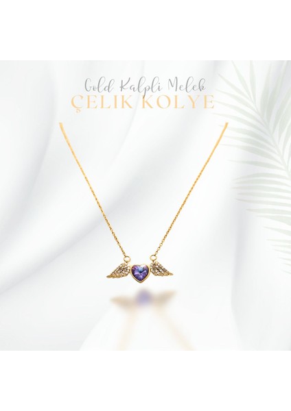 Kalpli Melek Çelik Kolye