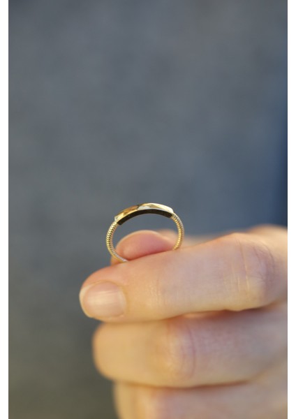 14 Ayar Altın Taşsız Tasarım Yüzük indirimleri