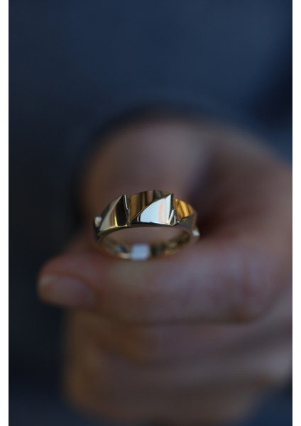 14 Ayar Altın Taşsız Modern Tarz Yüzük indirimleri