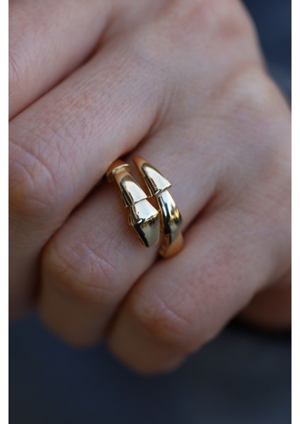 14 Ayar Altın Taşsız Yılan Yüzük