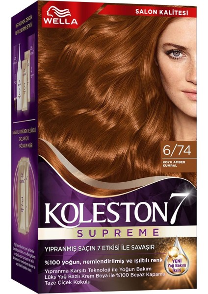 Koleston Supreme Kit 6/74 Koyu Amber Kumral 2li