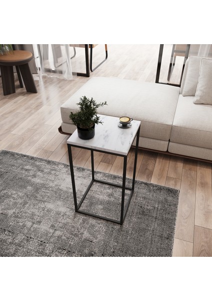 Pure Yan Sehpa, Metal Yan Sehpa ,Beyaz Mermer modelleri