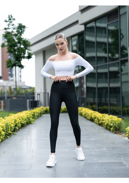 Omzu Açık Uzun Kollu Spor Crop Tişört fiyatları