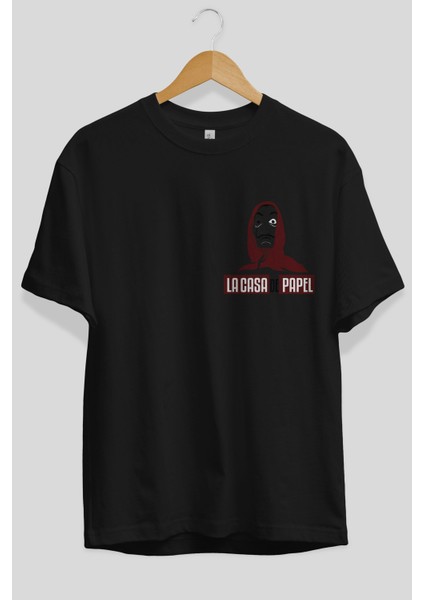 La Casa De Papel (1) Ön Sol Baskılı Oversize T-Shirt Erkek Kadın Unisex Pamuk Bisiklet Yaka Tişort fiyatları