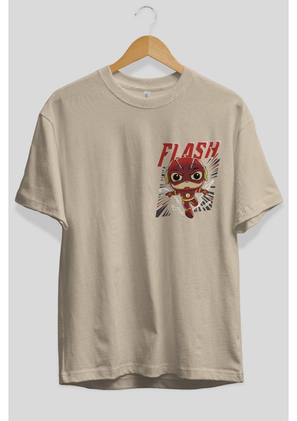 Flash Avengers (4) Ön Sol Baskılı Oversize T-Shirt Erkek Kadın Unisex Pamuk Bisiklet Yaka Tişort fiyatları