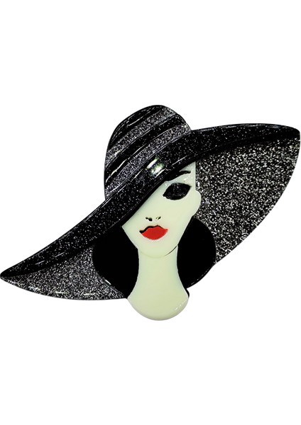 Bb Zarif Şapkalı Kadın Broş modelleri