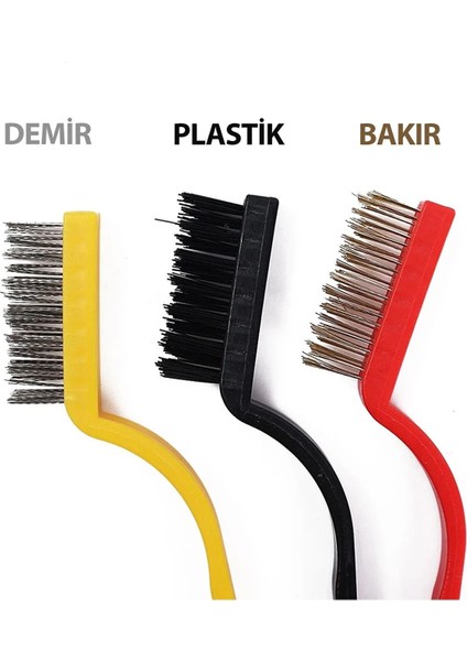 3 Parça Tel Fırça Detaylı Temizlik Seti fiyatları
