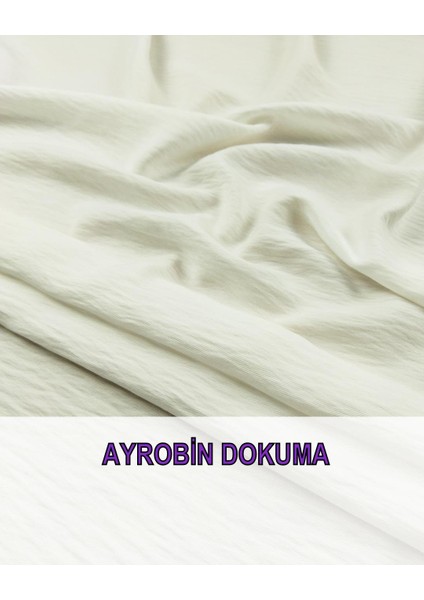 Ekru Renkte Aerobin Benzeri Dokuma (En 130 cm x Boy 180 Cm)