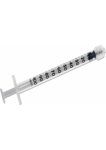 1 cc Kilitli Luerlock Enjektör Iğnesiz 10 Adet