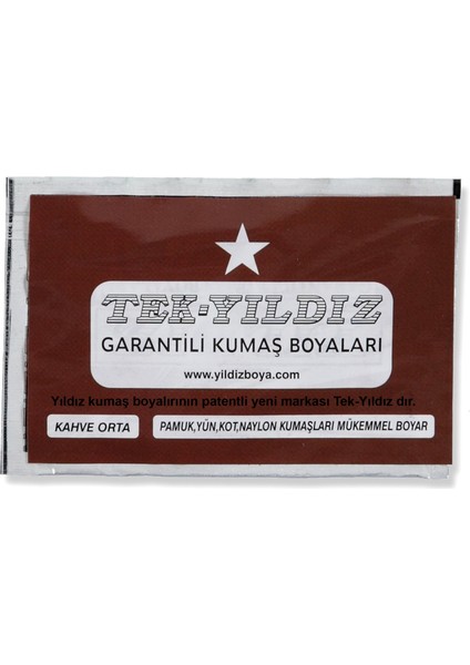 18 - Kumaş Boyası Kahve Orta 11 gr