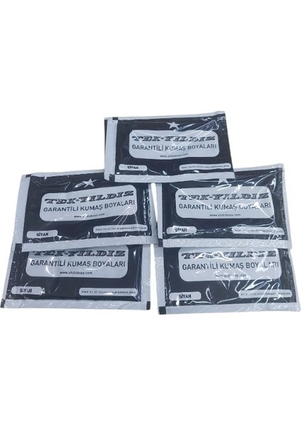 30 - Kumaş Boyası Siyah 5'li Paket