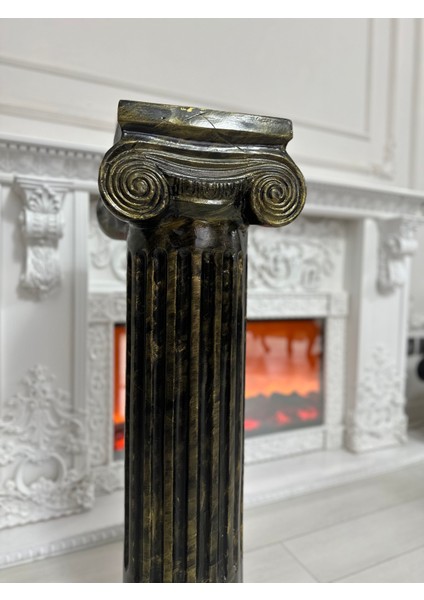 Sütun Büyük Boy Siyah-Gold Eskitme Polyester 90 cm fiyatları